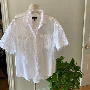 J. Crew Dressy White Camp Shirt